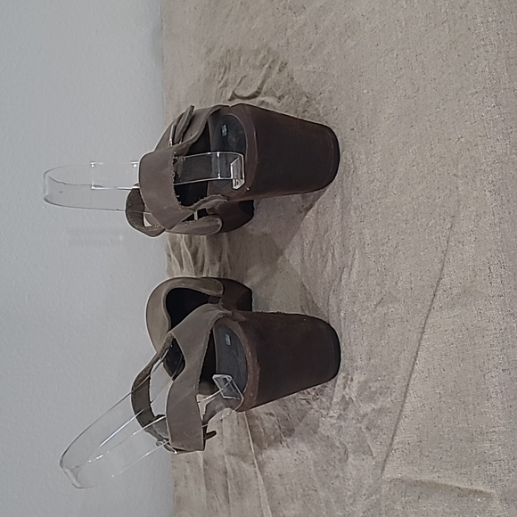 Lotta from Stockholm Highwood Taupe Clogs Oiled Nubuck Leather Brown Base  41 10 - Picture 6 of 12